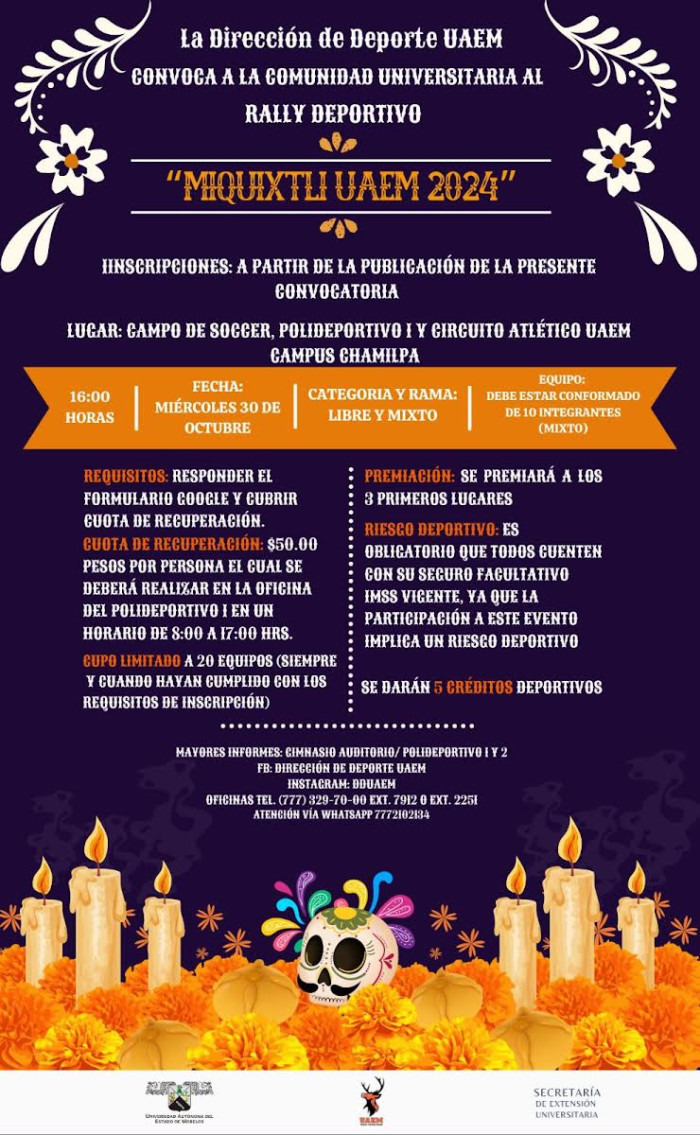 Rally deportivo Miquixtli UAEM 2024