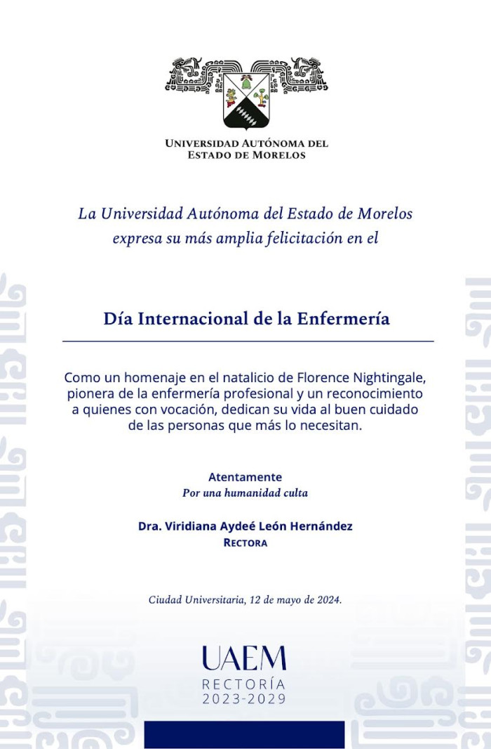 Felicitación Rectoría | Día Internacional de la Enfermería
