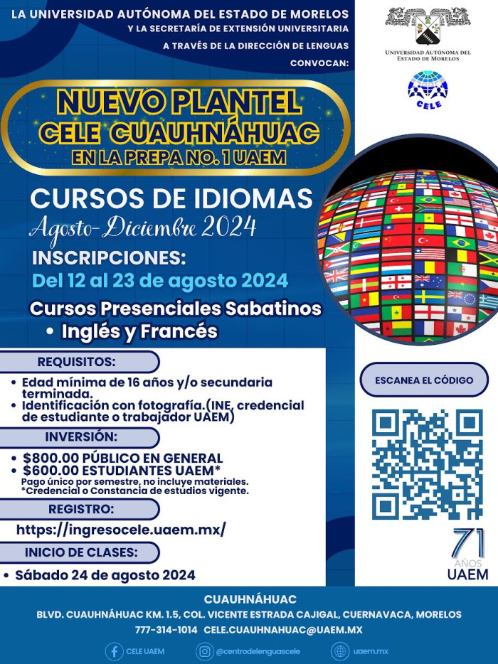 Cursos de Idiomas agosto - diciembre