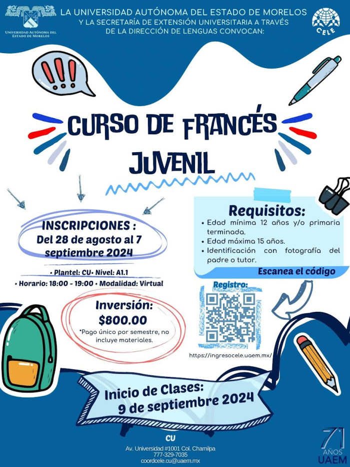 Curso de Francés Juvenil