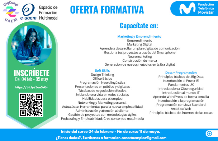 Oferta Formativa (Fundación Telefónica / e-UAEM) - inscripciones abiertas