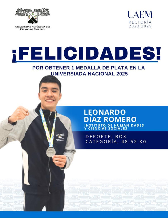 Felicidades LEONARDO DÍAZ ROMERO | Instituto de Humanidades y Ciencias Sociales