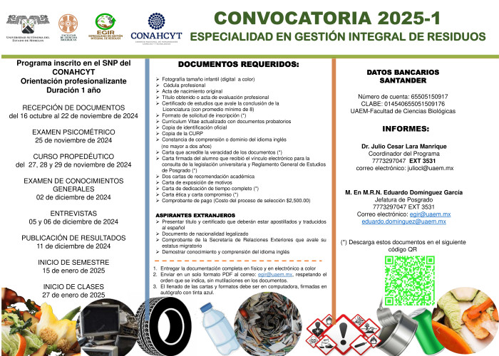 Especialidad en Gestión Integral de Residuos