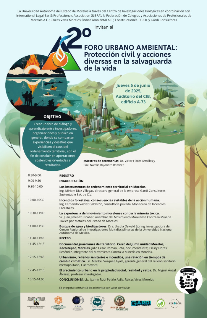 2º Foro Urbano Ambiental: Protección Civil y Acciones Diversas en la Salvaguarda de la Vida