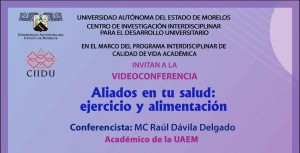 Video Conferencia: "Aliados en tu salid: Ejercicio y Alimentación"
