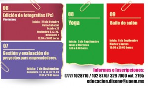 La Facultad de Diseño te invita a sus talleres