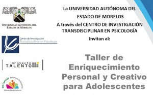Taller de Enriquecimiento Personal y Creativo para adolescentes