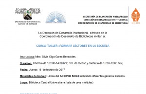Curso-taller: Formar lectores en la escuela