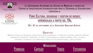 Foro Cultura, Seguridad y Gestión de Riesgo: Aprendizajes a partir del 19s. 