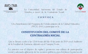 Constitución del Comité de la Contraloría Social