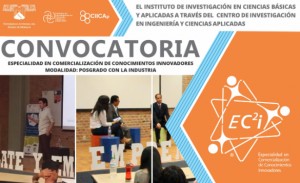 Especialidad en Comercialización de Conocimientos Innovadores  Agosto 2020.
