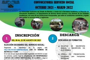Convocatoria Servicio Social Octubre 2021 - Marzo 2022