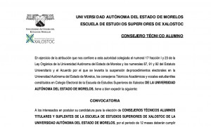 Consejeros Técnicos Alumnos Titulares Y Suplentes De La Escuela De Estudios Superiores De Xalostoc - Octubre 2021