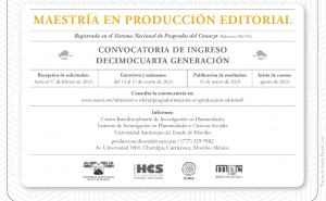 Maestría en Producción Editorial 14ª Generación
