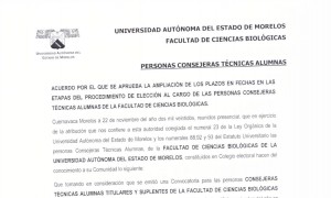 Ampliación Plazos en Fechas del Procedimiento de Elección a Consejero(a) Técnico(a) Alumno(a) | Facultad de Ciencias Biológicas 2022