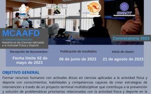 Maestría en las Ciencias Aplicadas a la Actividad Física y Deporte 2023