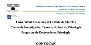 10º Coloquio del Doctorado en Psicología "La Pluralidad de los Rostros en la Investigación"