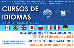 Curso de idiomas Agosto-Diciembre 2023