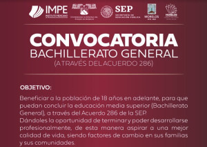 Convocatoria Bachillerato General