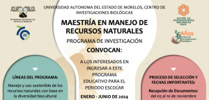 Maestría de recursos naturales Enero - Junio 2024