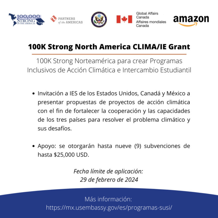 100K Strong North America CLIMA/IE Grant