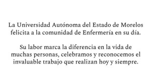 Rectoría | Felicitación | Día de la y el enfermero