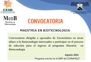Maestría en Biotecnología - Ingreso Agosto 2024