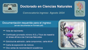 Doctorado en Ciencias Naturales - Ingreso Agosto 2024