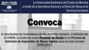 Personal de Apoyo en el Proceso de Admisión 2024-2025