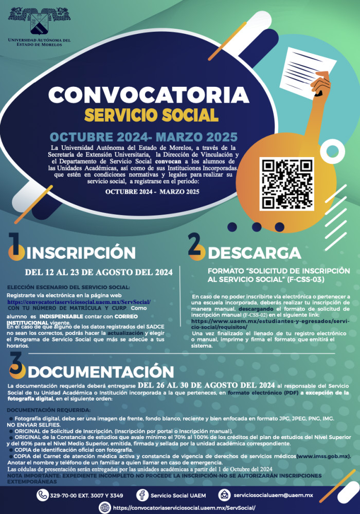 Convocatoria Servicio Social 2024 - 2025