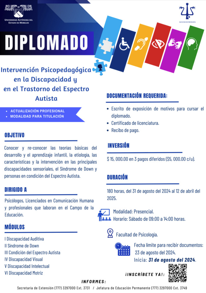 Diplomado en Intervención Psicopedagógica - en la Discapacidad y en el Trastorno del Espectro Autista