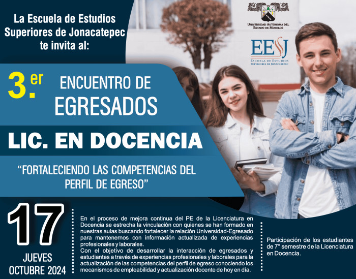 3er Encuentro de Egresados Lic. en Docencia | Estudios Superiores de Jonacatepec