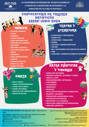 Talleres Artísticos para el semestre Enero - Junio 2024