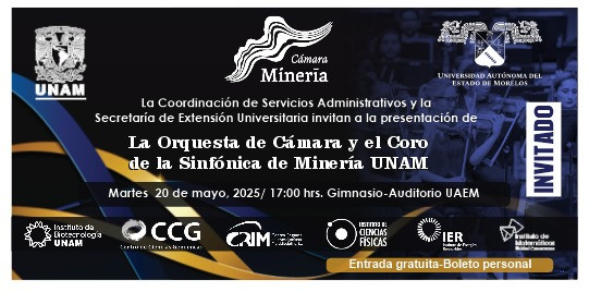 Presentación de la Orquesta de Cámara y el Coro de la Sinfonía de Míneria UAEM