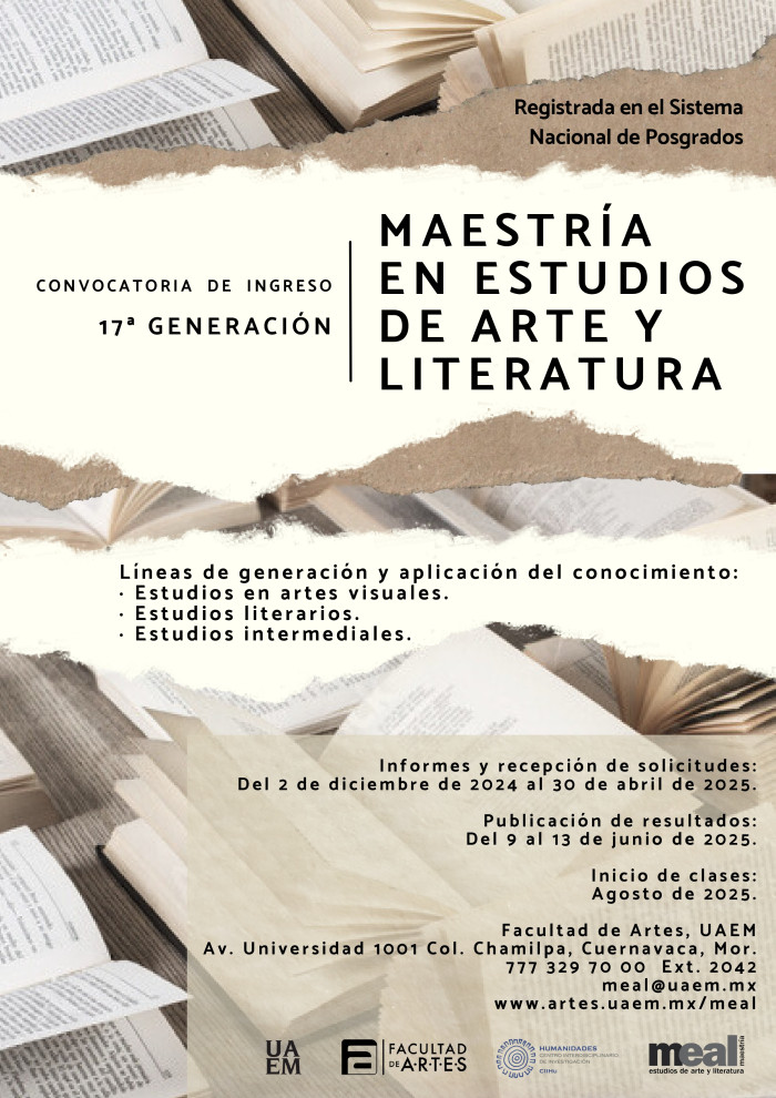 Maestría en estudios de arte y literatura, 17 Generación