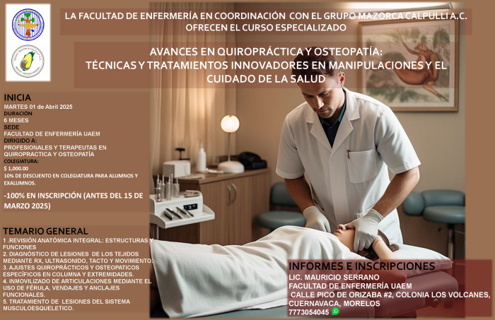 Avances en Quiropráctica y Osteopatía: Técnicas y Tratamientos Innovadores en Manipulaciones y el Cuidado de la Salud