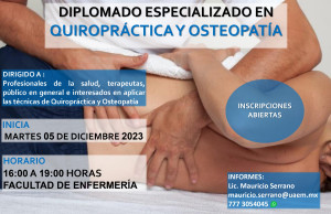 Diplomado especializado en "Quiropráctica y Osteopatía"