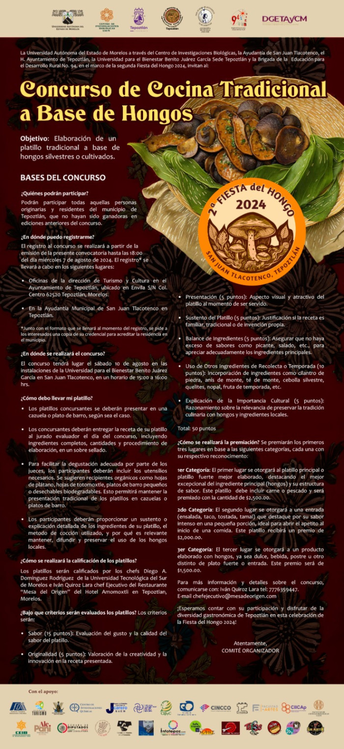 Concurso de Cocina Tradicional a Base de Hongos