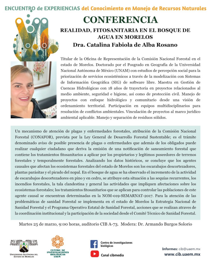 REALIDAD FITOSANITARIA EN EL BOSQUE DE AGUA EN MORELOS