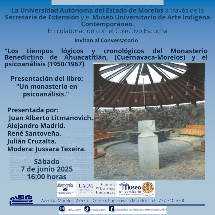 Invitación: Conversatorio y Presentación de Libro "Un monasterio en psicoanálisis".