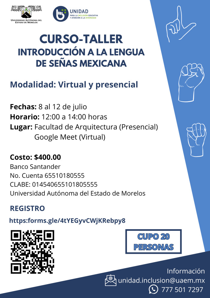 Curso - Taller | Introducción a la lengua de señas Mexicana