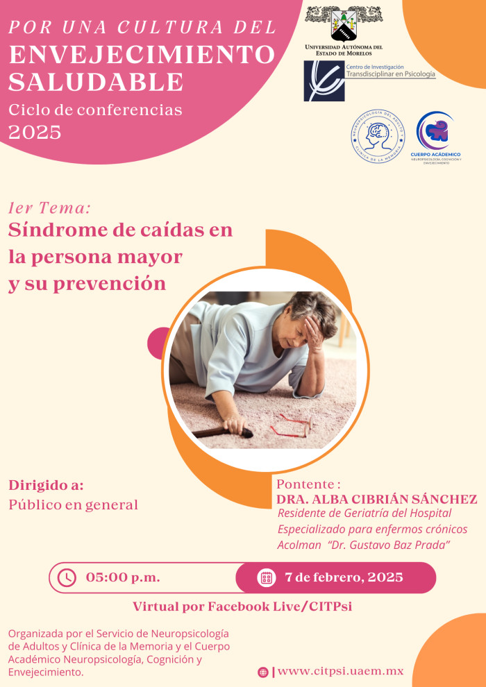 1er Tema "Síndrome de caídas en la persona mayor y su prevención"