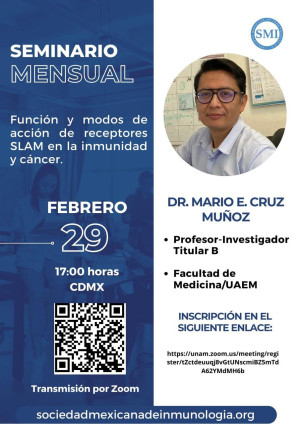 Seminario mensual: "Función y modos de acción de receptores SLAM en la inmunidad y cáncer."