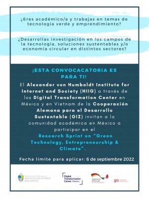 Research Sprint "Green Technology, Entrepreneruship & Climate”