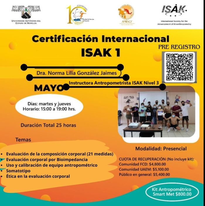 Certificación Internacional ISAK 1