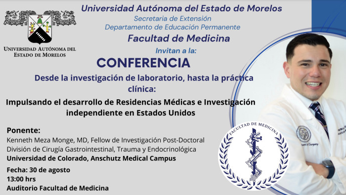 Conferencia: Desde la investigación de laboratorio, hasta la práctica clínica: Impulsando el desarrollo de Residencias Médicas e Investigación independiente en Estados Unidos