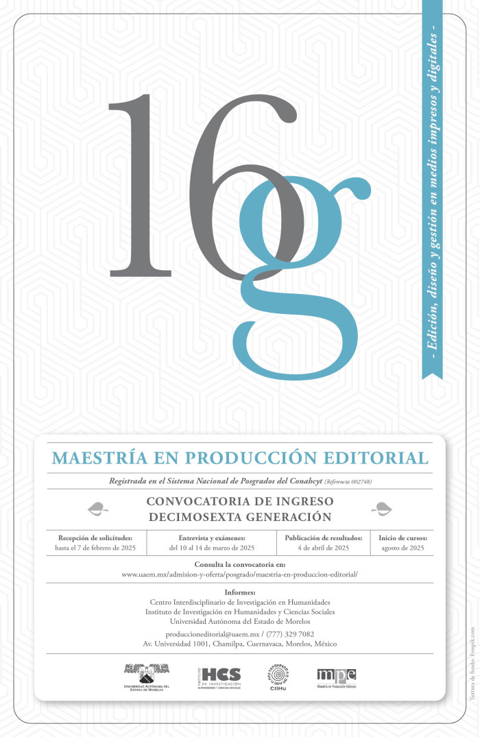 Maestría en Producción Editorial 16ª Generación