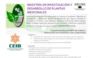 Maestría en Investigación y Desarrollo de Plantas Medicinales