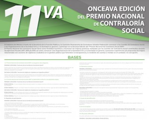 Onceava Edición del “Premio Nacional de Contraloría Social 2019”