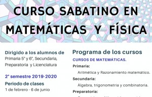 Curso Sabatino en Matemáticas y Física 2020